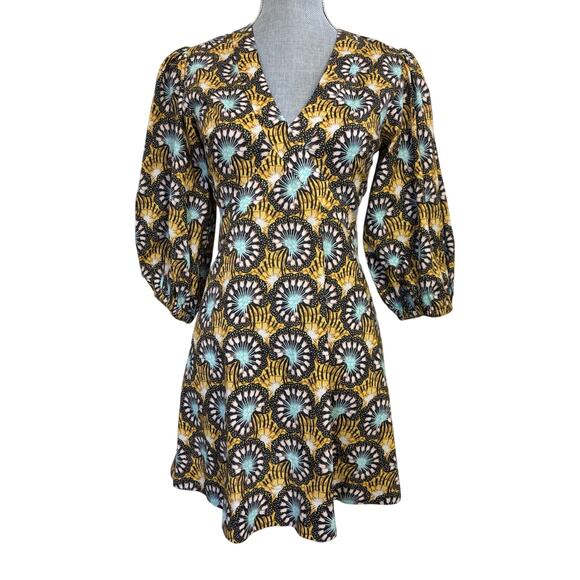 Alexis Dresses & Skirts - Alexis Yellow Orissa Side Cut Out Puff Sleeve Mini Dress Size Small Wedding